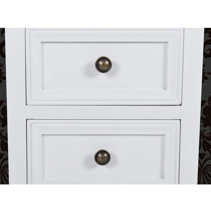Comodini 2 pz con 2 Cassetti in MDF Bianchi - homemem39