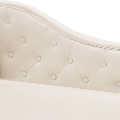 Sedia a Sdraio Bianco Crema in Similpelle - homemem39