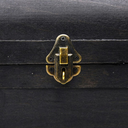 Baule del Tesoro in Legno Grande Nero - homemem39