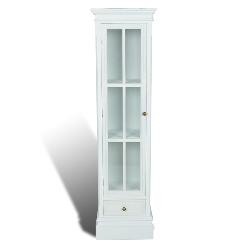 Armadietto con Libreria Elegante con 3 Scaffali Bianco in Legno | homemem39