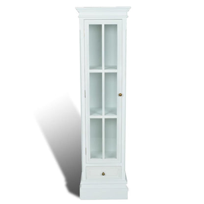 Armadietto con Libreria Elegante con 3 Scaffali Bianco in Legno | homemem39