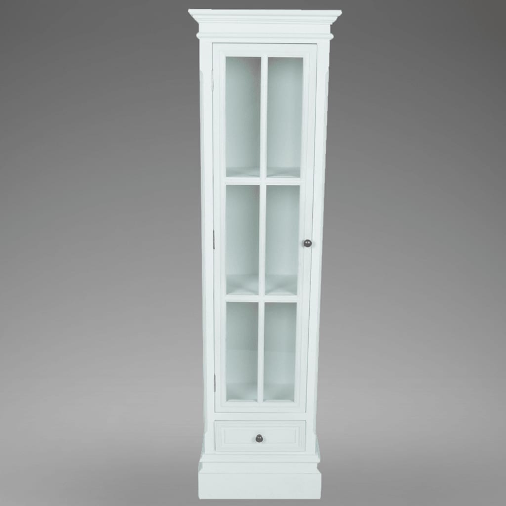 Armadietto con Libreria Elegante con 3 Scaffali Bianco in Legno | homemem39