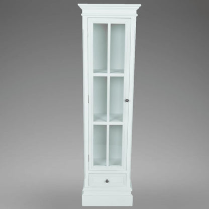 Armadietto con Libreria Elegante con 3 Scaffali Bianco in Legno | homemem39