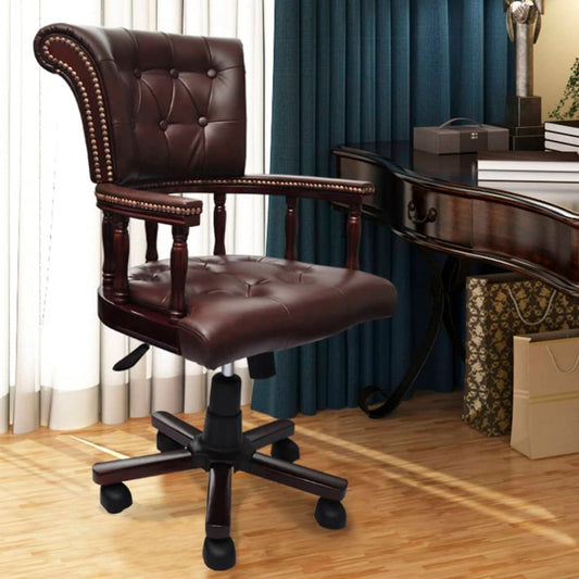 Sedia da Ufficio Girevole Marrone - homemem39