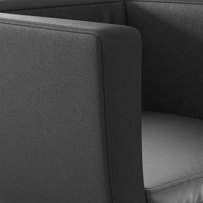 Sedie da Bar 2 pz in Pelle Artificiale Nera