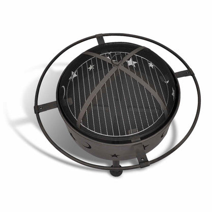 Bilancia di Fuoco Luna Nero 82 x 82 x 64 cm Acciaio