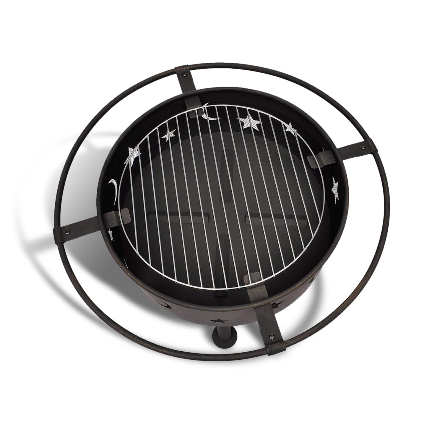 Bilancia di Fuoco Luna Nero 82 x 82 x 64 cm Acciaio