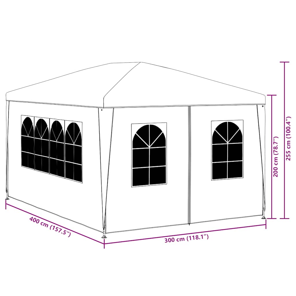 Tenda per Feste 3x4 m Blu - homemem39