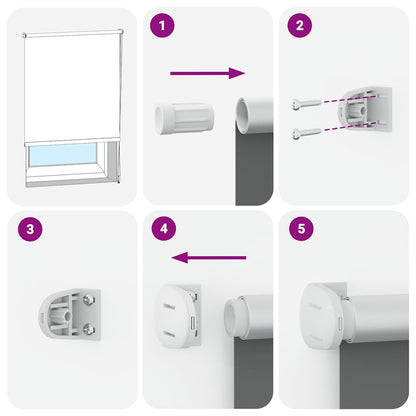 Tenda a Rullo Oscurante 160 x 175 cm Rosso - homemem39