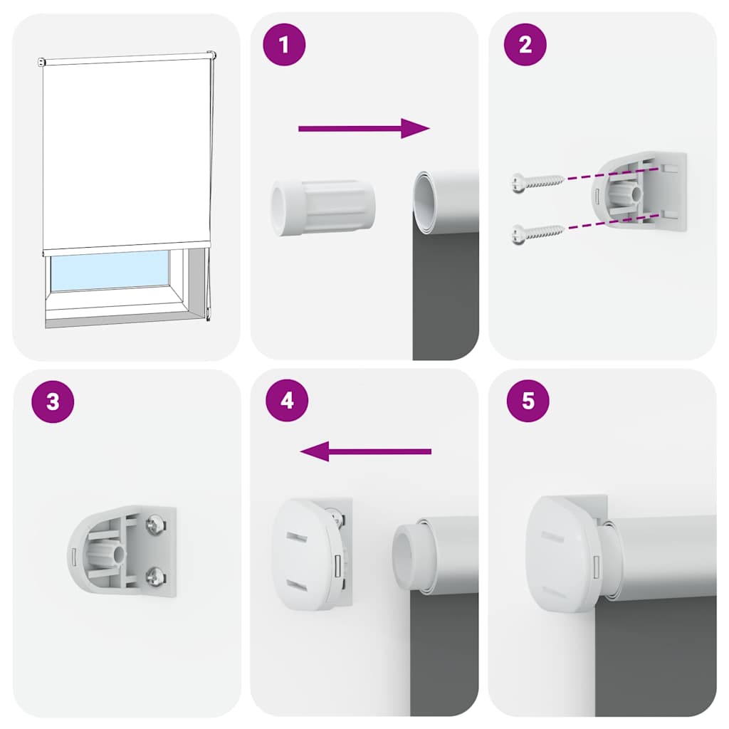 Tenda a Rullo Oscurante 160 x 230 cm Bianca - homemem39