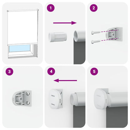 Tenda a Rullo Oscurante 160 x 230 cm Bianca - homemem39