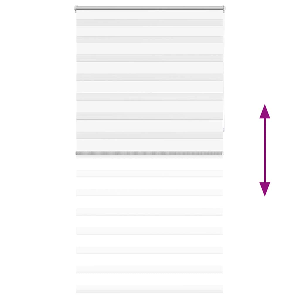 Tenda a Rullo Oscurante Zebra 120x230 cm Bianca - homemem39