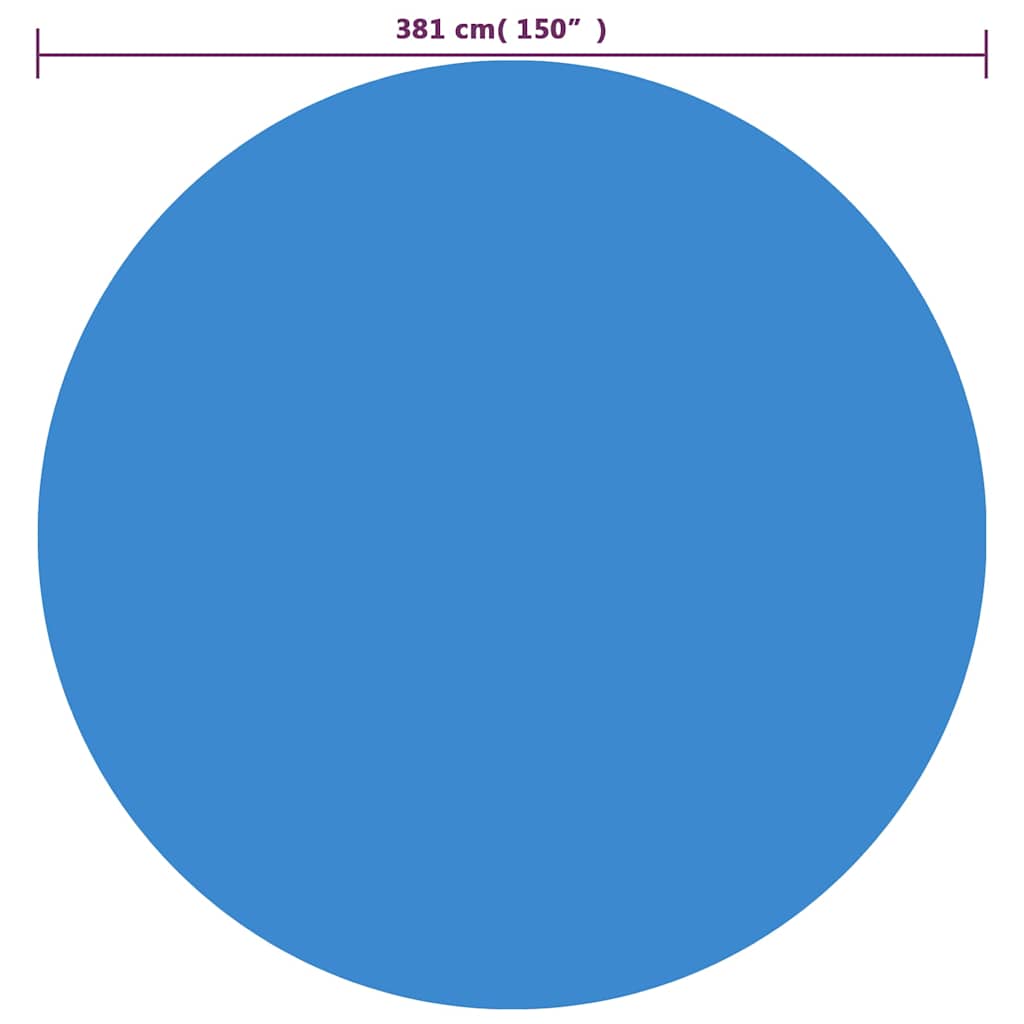 Pellicola Galleggiante Solare PE Rotonda 381 cm per Piscina Blu - homemem39