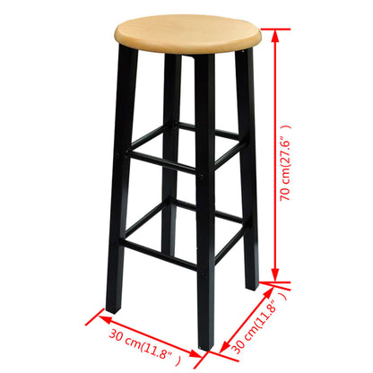 Set Tavolo da Pranzo / Bar e Sedie in Legno e Acciaio Marrone - homemem39