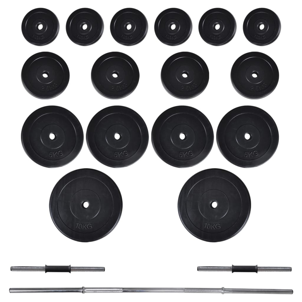 Set Bilanciere e 2 Manubri 60,5 kg | homemem39