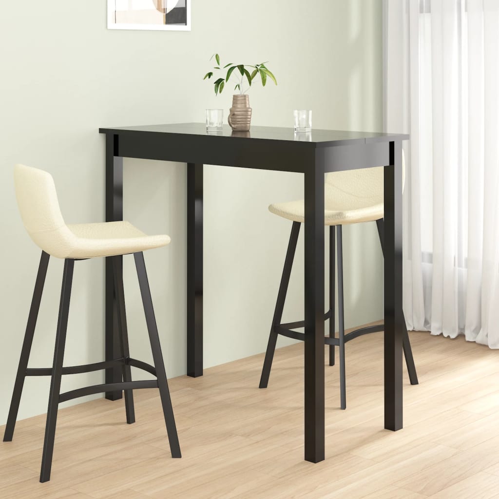 Tavolo da Bar in MDF Nero 115x55x107 cm - homemem39