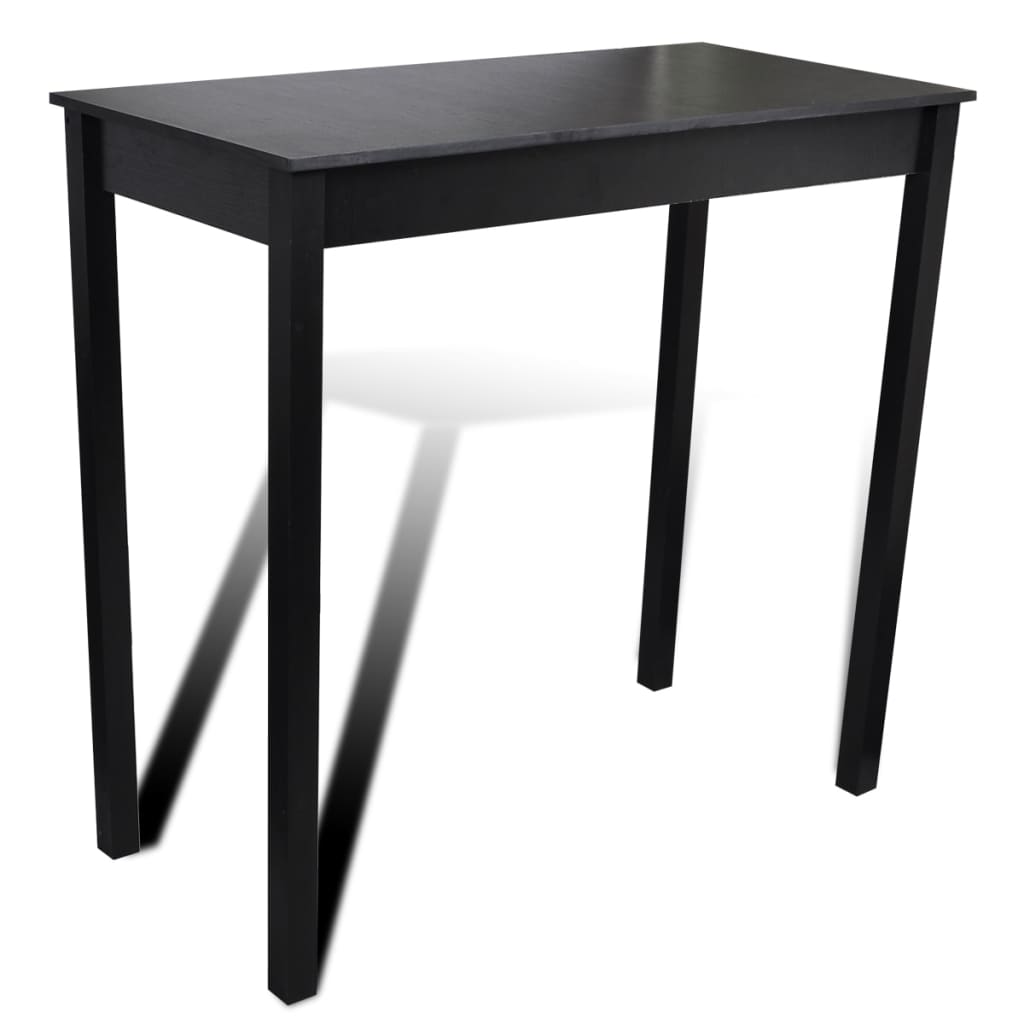 Set Tavolino da Bar con 2 Sgabelli Neri - homemem39