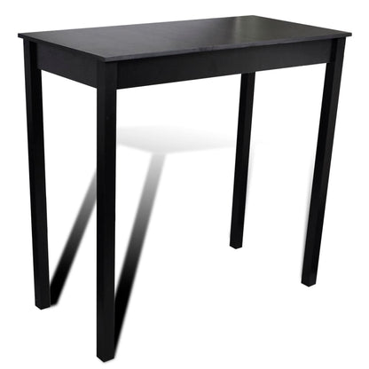 Set Tavolino da Bar con 2 Sgabelli Neri - homemem39