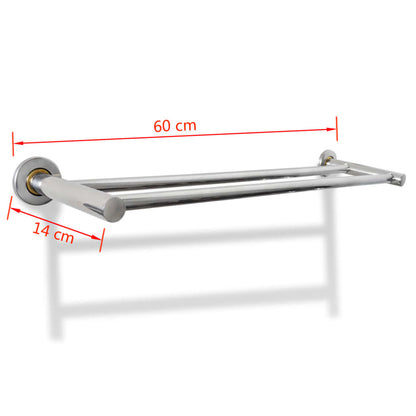 Porta Asciugamani in Acciaio Inox 2 Barre - homemem39