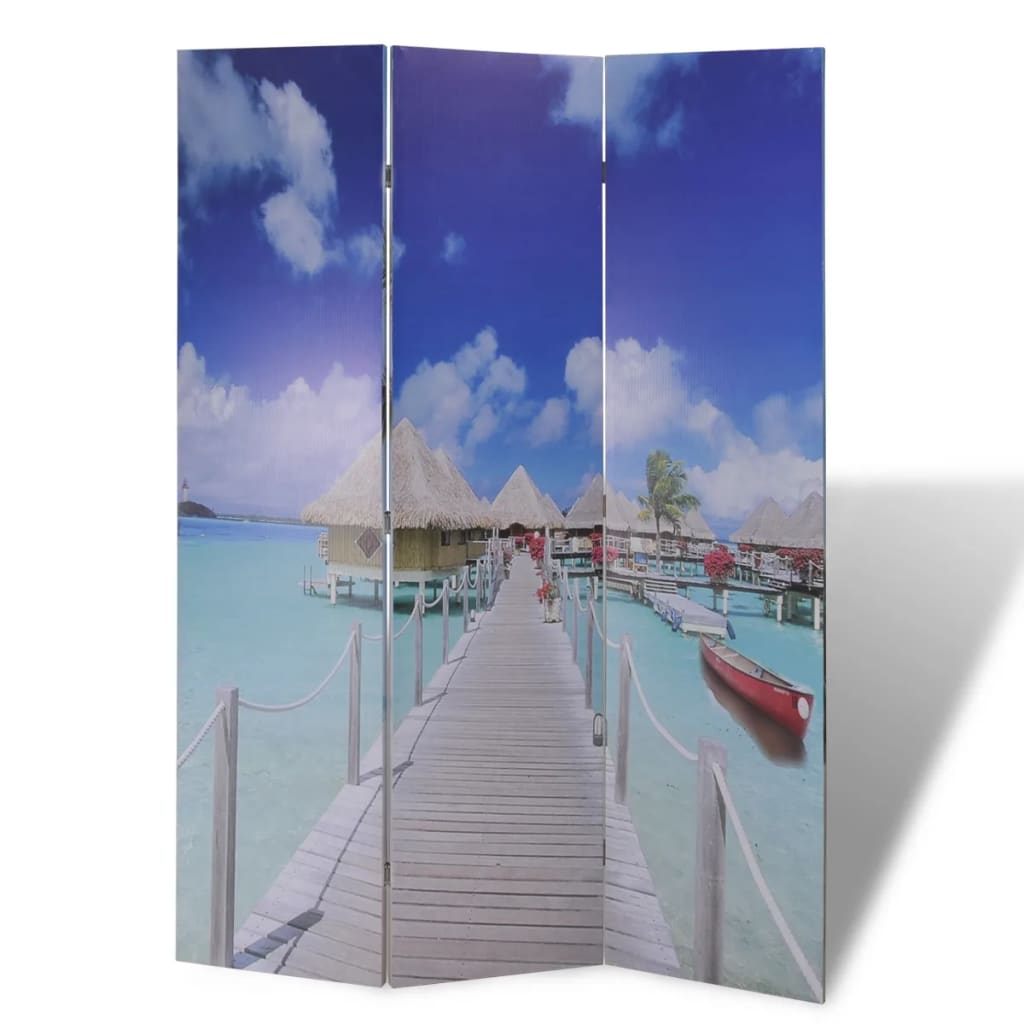 Paravento Pieghevole 120x170cm con Stampa Spiaggia - homemem39