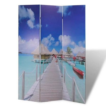 Paravento Pieghevole 120x170cm con Stampa Spiaggia - homemem39