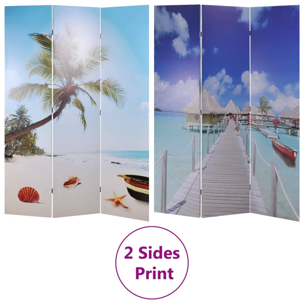 Paravento Pieghevole 120x170cm con Stampa Spiaggia - homemem39