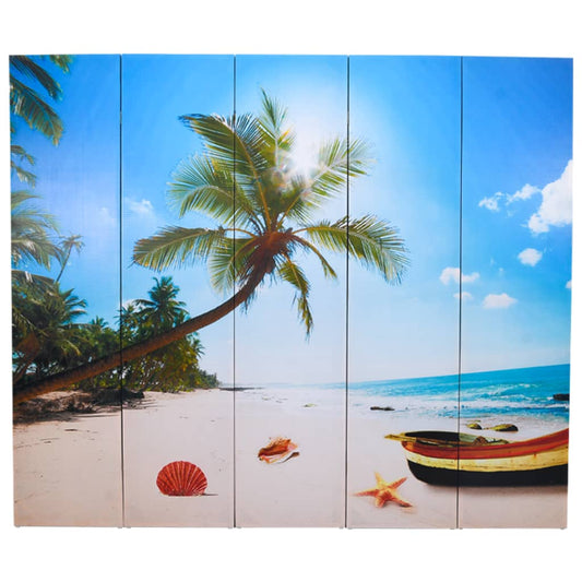 Paravento Pieghevole 200x170 cm con Stampa Spiaggia - homemem39