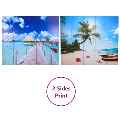 Paravento Pieghevole 200x170 cm con Stampa Spiaggia - homemem39