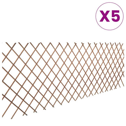 Recinzione a Traliccio in Salice 5 pz 180x90 cm