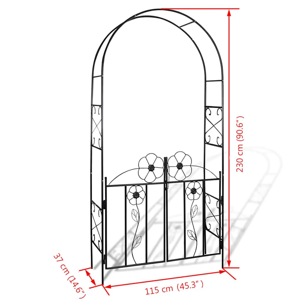 Arco con porta da giardino per piante rampicanti - homemem39