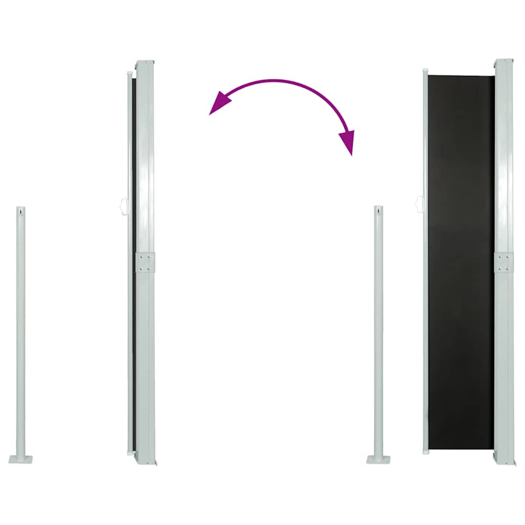 Side Awning for Patio Terrace 160 x 300 cm Black