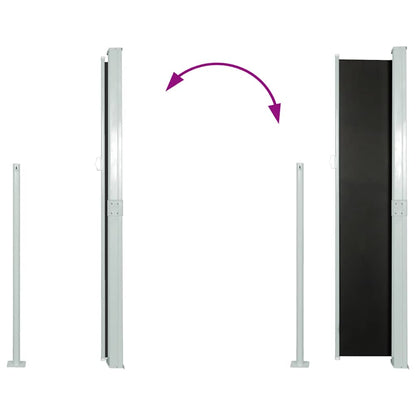 Side Awning for Patio Terrace 160 x 300 cm Black