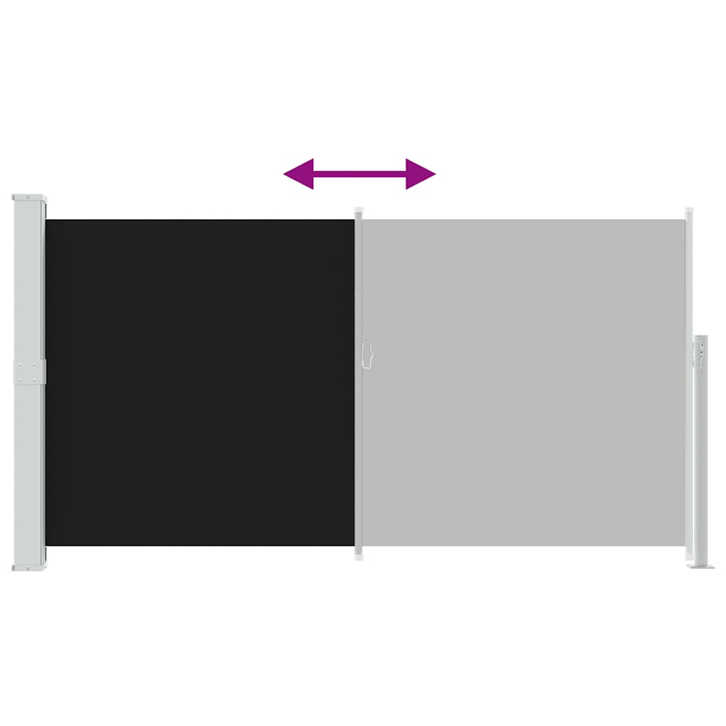 Side Awning for Patio Terrace 160 x 300 cm Black