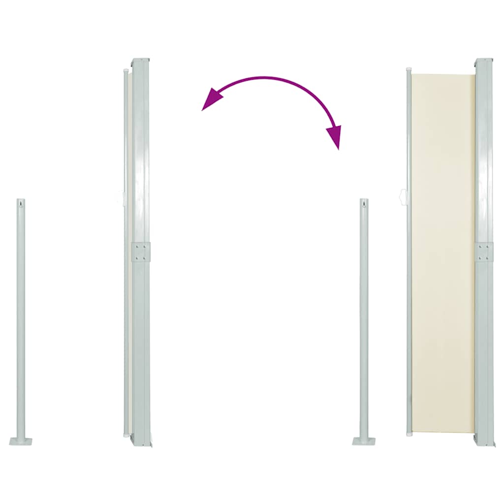 Tendalino Laterale per Patio Terrazzo 160 x 300 cm Crema | homemem39
