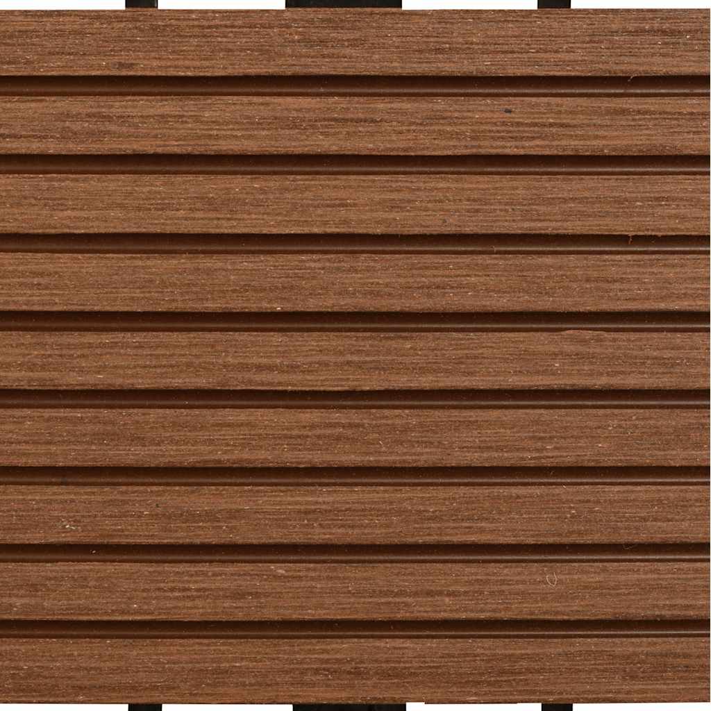 Set piastrelle WPC 30x30cm 11pz per 1,00m² marrone - homemem39