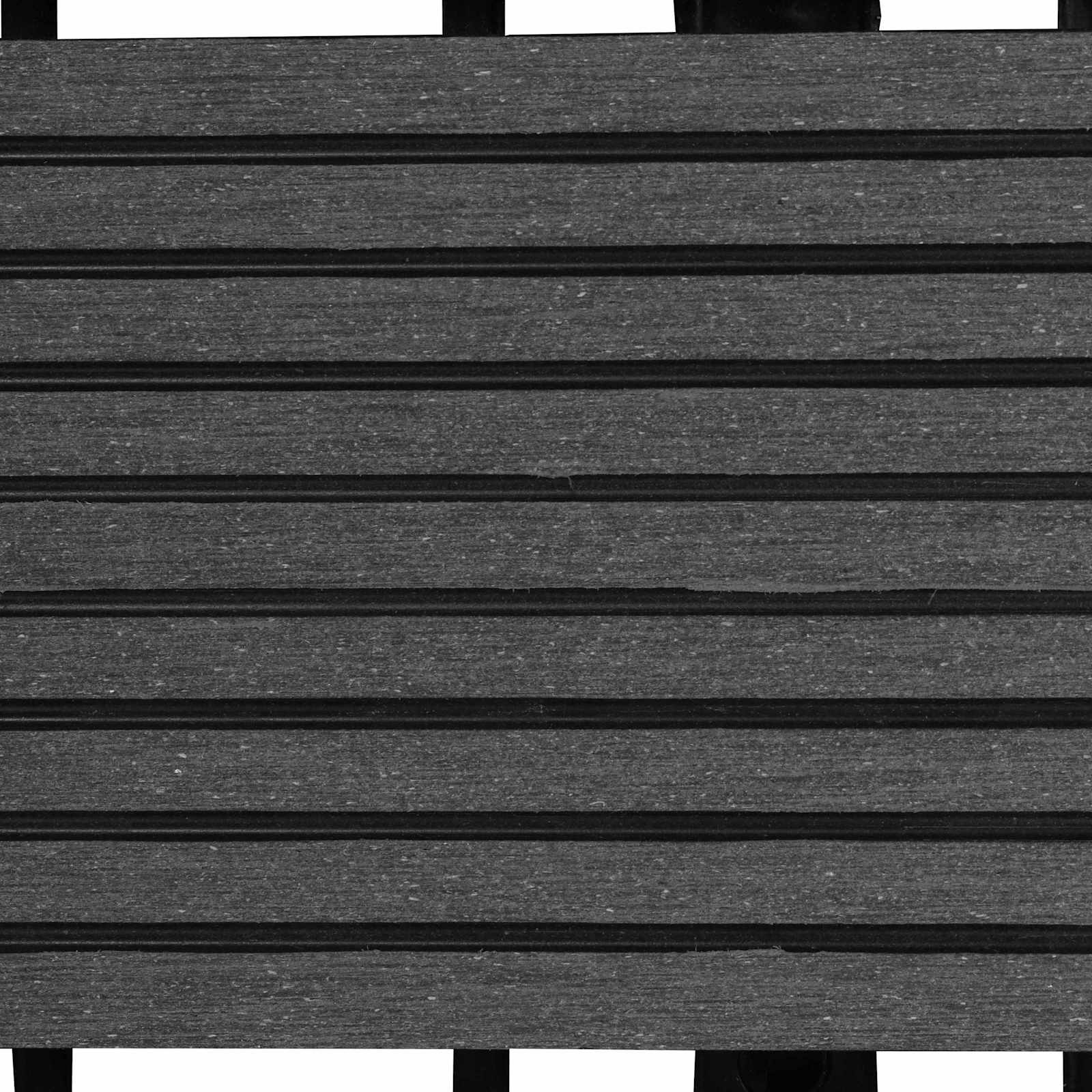 Piastrella per Decking 11 pcs Grigio 30 x 30 cm WPC | homemem39