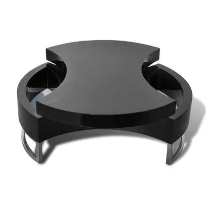 Tavolino da Salotto Forma Regolabile Nero Lucido | homemem39