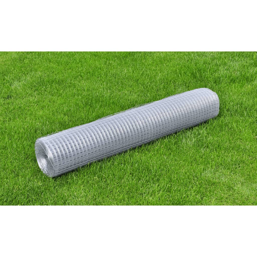 Recinzione in Rete per Pollaio Acciaio Zincato 25x1 m Argento | homemem39