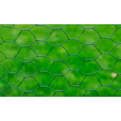 Recinzione in Rete per Pollaio Rivestita in PVC 25x0,5 m Verde | homemem39