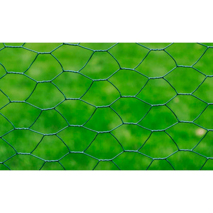 Recinzione in Rete per Pollaio Rivestita in PVC 25x0,75 m Verde | homemem39