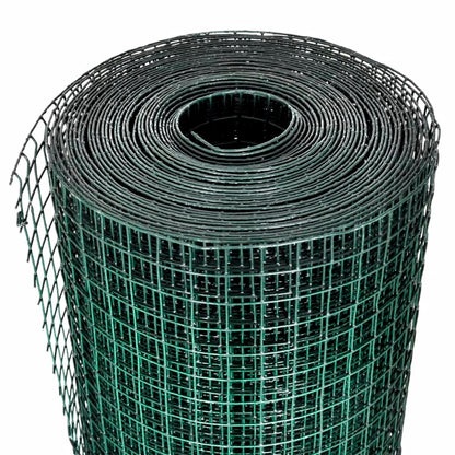 Recinzione in Rete per Pollaio Rivestita in PVC 25x1 m Verde | homemem39