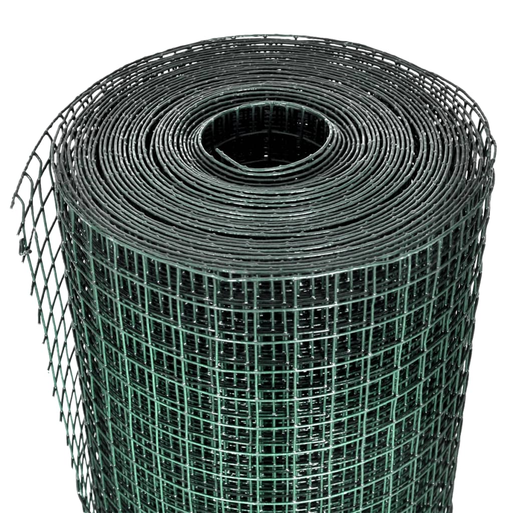 Recinzione in Rete per Pollaio in Acciaio Zincato 1x25 m Verde | homemem39