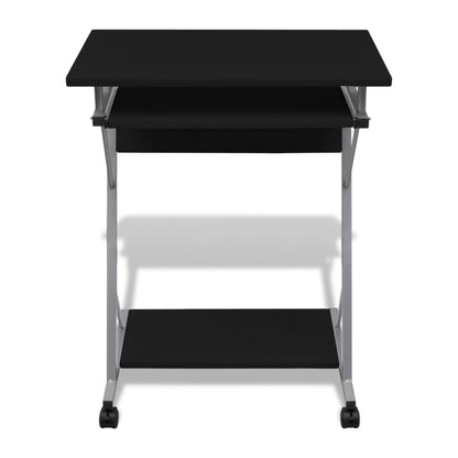 Scrivania per Computer con Ripiano Estraibile Nero - homemem39