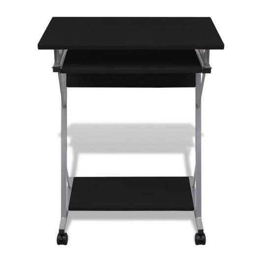 Scrivania per Computer con Ripiano Estraibile Nero - homemem39