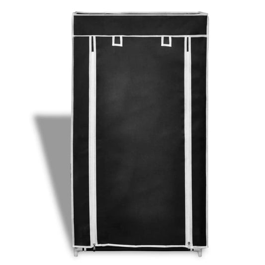 Scarpiera in Tessuto Richiudibile 58 x 28 x 106 cm Nera - homemem39