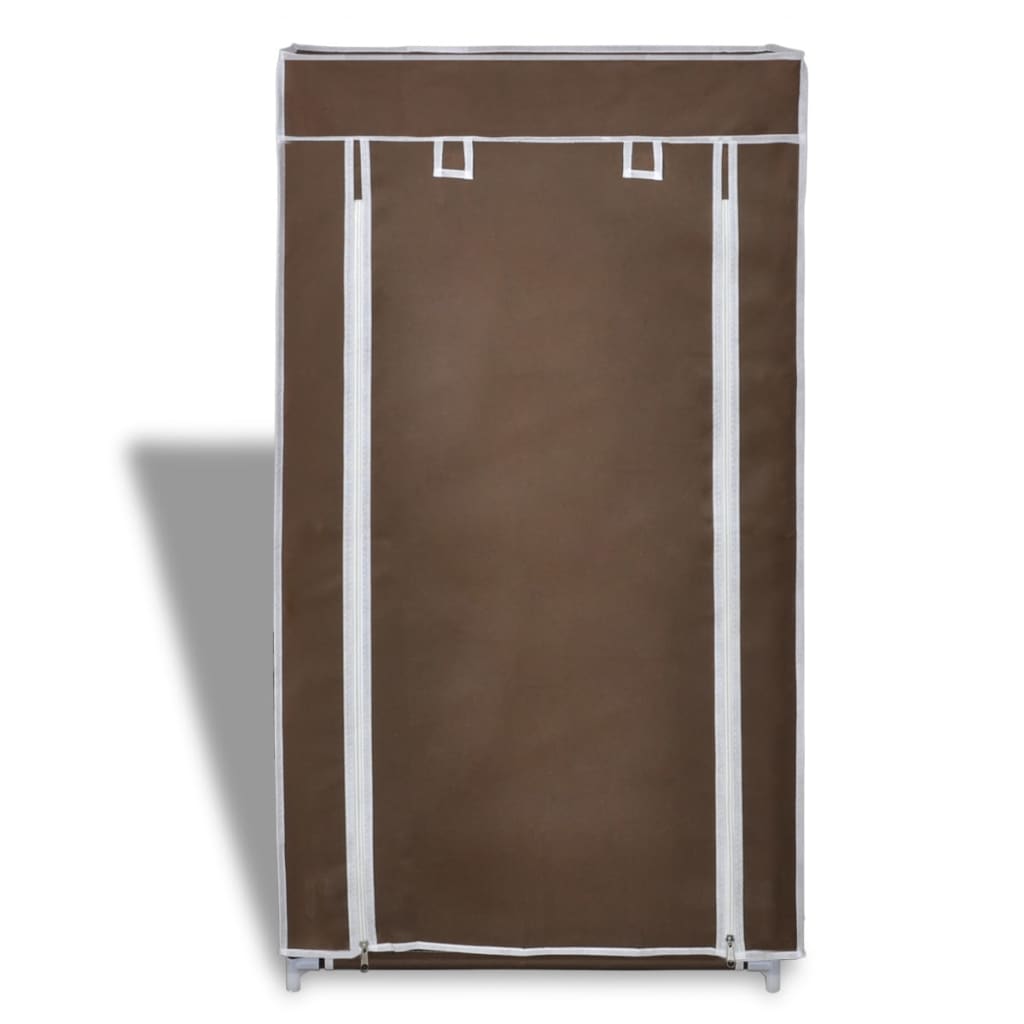 Scarpiera in Tessuto Richiudibile 58 x 28 x 106 cm Marrone - homemem39