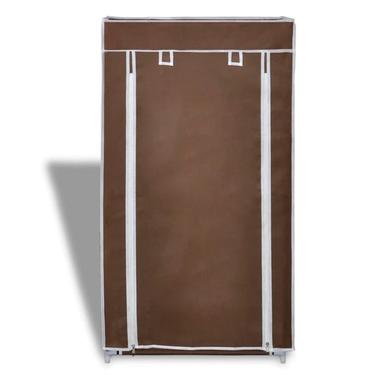 Scarpiera in Tessuto Richiudibile 58 x 28 x 106 cm Marrone - homemem39