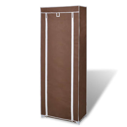 Scarpiera in Tessuto Richiudibile 57 x 29 x 162 cm Marrone - homemem39