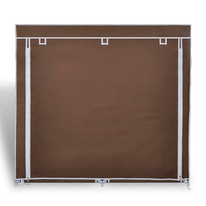 Scarpiera in Tessuto Richiudibile 115 x 28 x 110 cm Marrone - homemem39