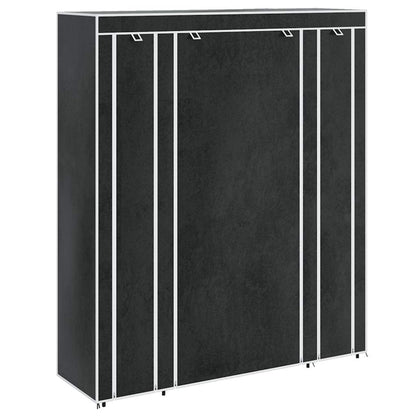 Armadio in Tessuto con Scomparti e Aste 45x150x176 cm Nero | homemem39
